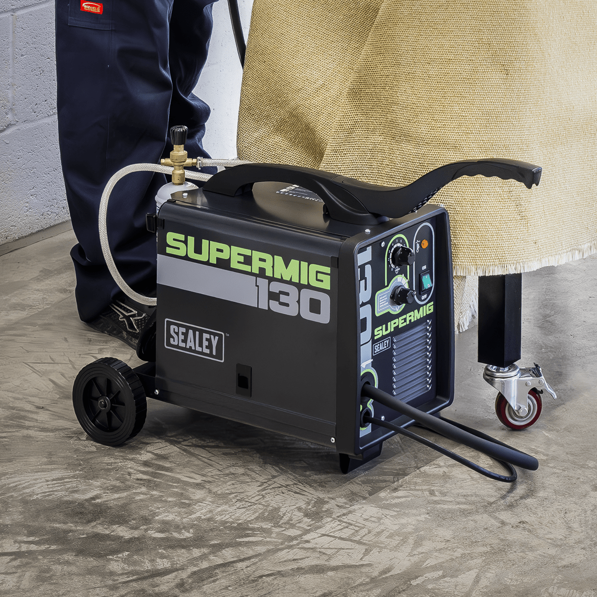 Sealey SUPERMIG130 Mini Portable Gas/Gasless MIG Welder 130A 230V - SUPERMIG130 - Sealey Tools UK - Trade Counter Direct