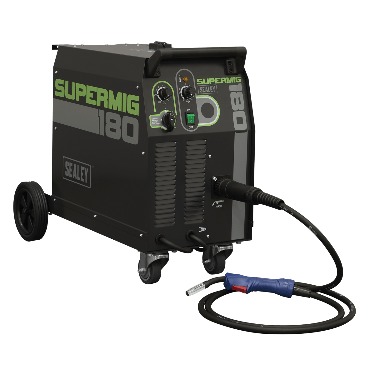 Sealey SUPERMIG180 Professional Gas/Gasless MIG Welder with Binzel® Euro Torch 180A 230V - SUPERMIG180 - Sealey Tools UK - Trade Counter Direct