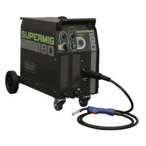 Sealey SUPERMIG180 Professional Gas/Gasless MIG Welder with Binzel® Euro Torch 180A 230V - SUPERMIG180 - Sealey Tools UK - Trade Counter Direct