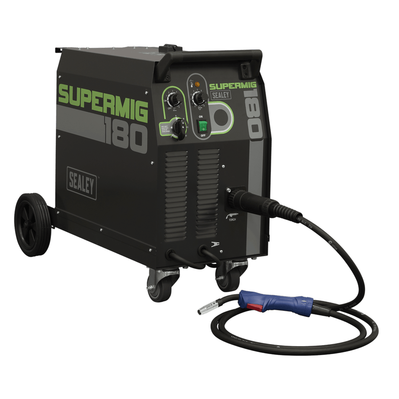 Sealey SUPERMIG180 Professional Gas/Gasless MIG Welder with Binzel® Euro Torch 180A 230V - SUPERMIG180 - Sealey Tools UK - Trade Counter Direct