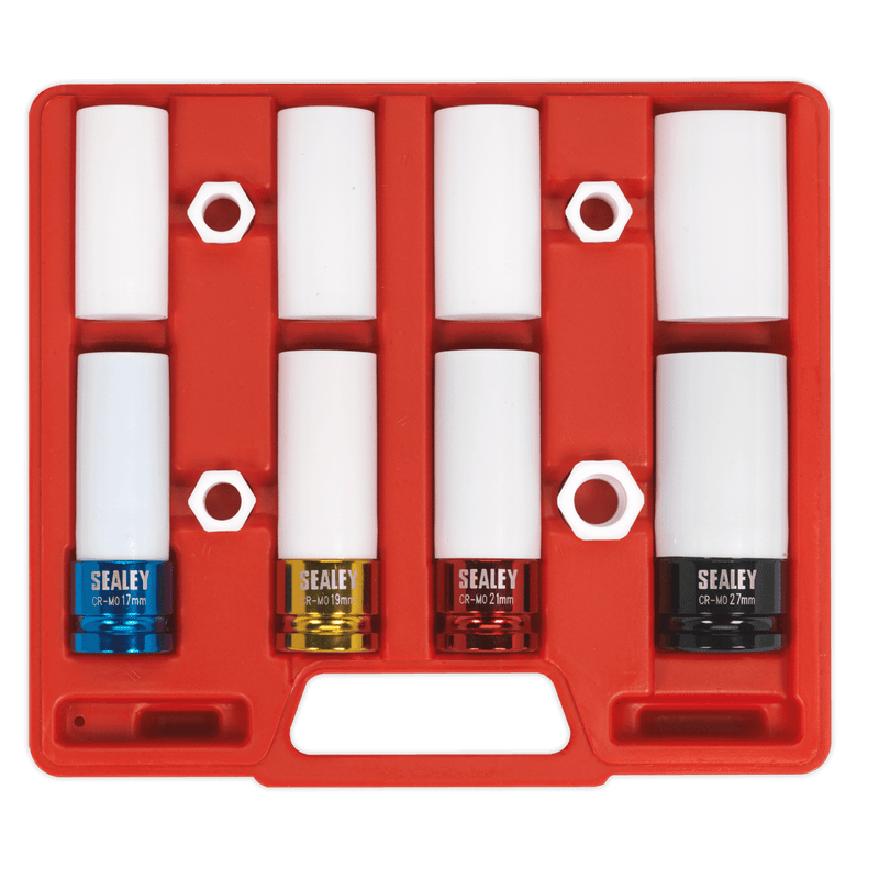 Sealey SX030 Alloy Wheel Impact Socket Set 1/2"Sq Drive 4pc - SX030 - Sealey Tools UK - Trade Counter Direct