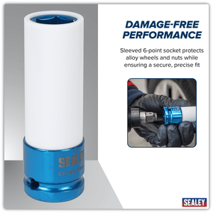 Sealey SX03017 Alloy Wheel Impact Socket 1/2"Sq Drive 17mm - SX03017 - Sealey Tools UK - Trade Counter Direct