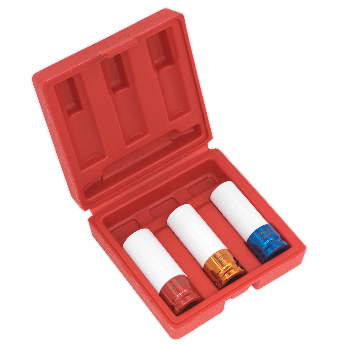 Sealey SX031 Alloy Wheel Impact Socket Set 1/2"Sq Drive 3pc - SX031 - Sealey Tools UK - Trade Counter Direct