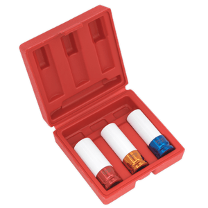 Sealey SX031 Alloy Wheel Impact Socket Set 1/2"Sq Drive 3pc - SX031 - Sealey Tools UK - Trade Counter Direct