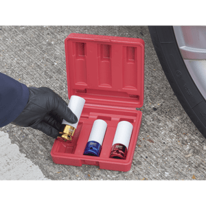 Sealey SX031 Alloy Wheel Impact Socket Set 1/2"Sq Drive 3pc - SX031 - Sealey Tools UK - Trade Counter Direct