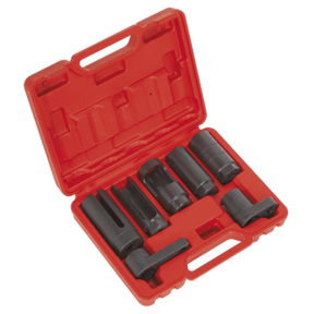 Sealey SX032 Oxygen Sensor Socket Set 7pc 3/8" & 1/2"Sq Drive - SX032 - Sealey Tools UK - Trade Counter Direct