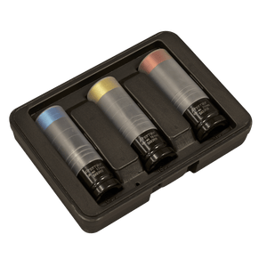 Sealey SX039 Premier Alloy Wheel Ultra-Power Impact Socket Set 1/2"Sq Drive 3pc - SX039 - Sealey Tools UK - Trade Counter Direct