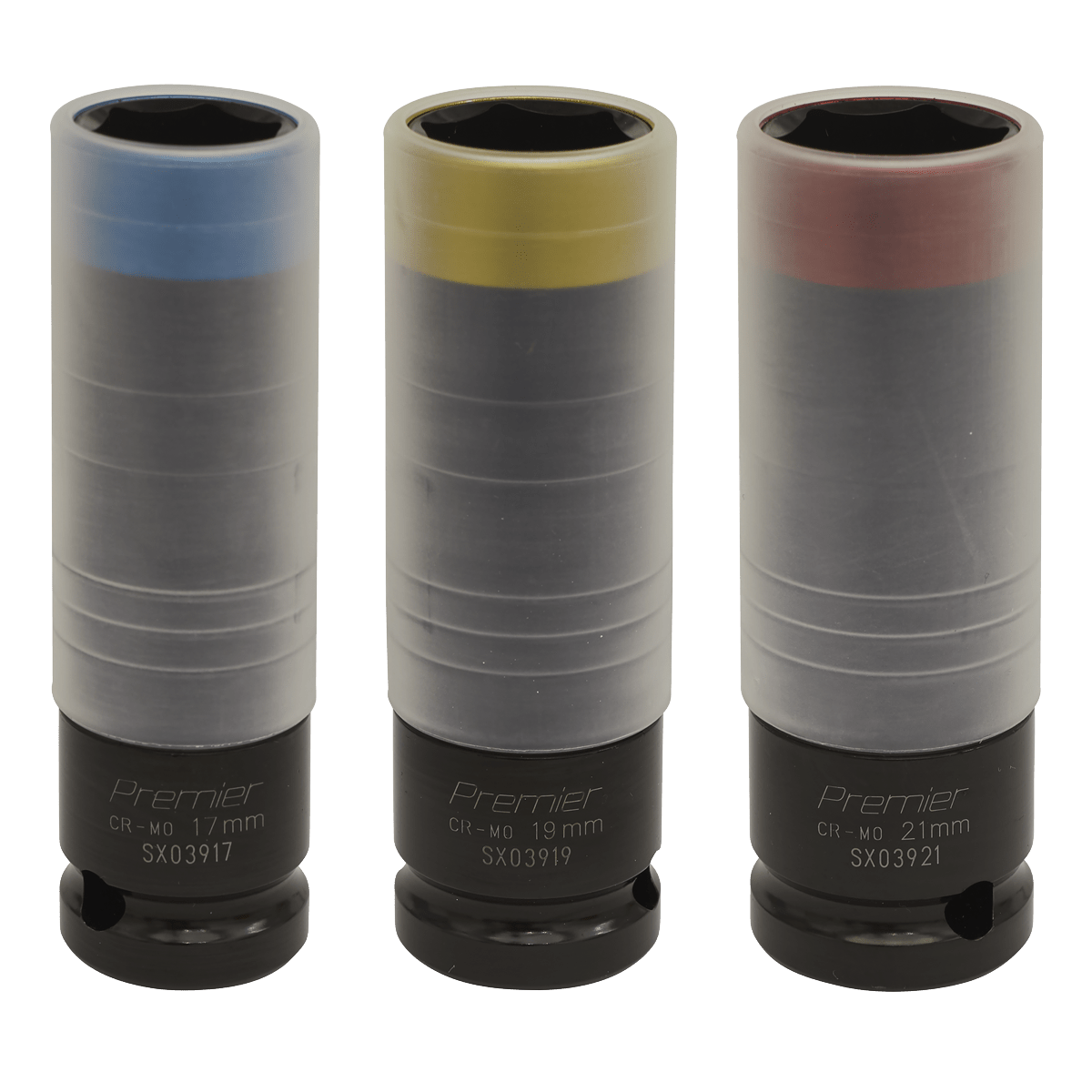 Sealey SX039 Premier Alloy Wheel Ultra-Power Impact Socket Set 1/2"Sq Drive 3pc - SX039 - Sealey Tools UK - Trade Counter Direct