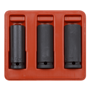 Sealey SX043 Deep Impact Socket Set 1/2"Sq Drive 3pc - SX043 - Sealey Tools UK - Trade Counter Direct