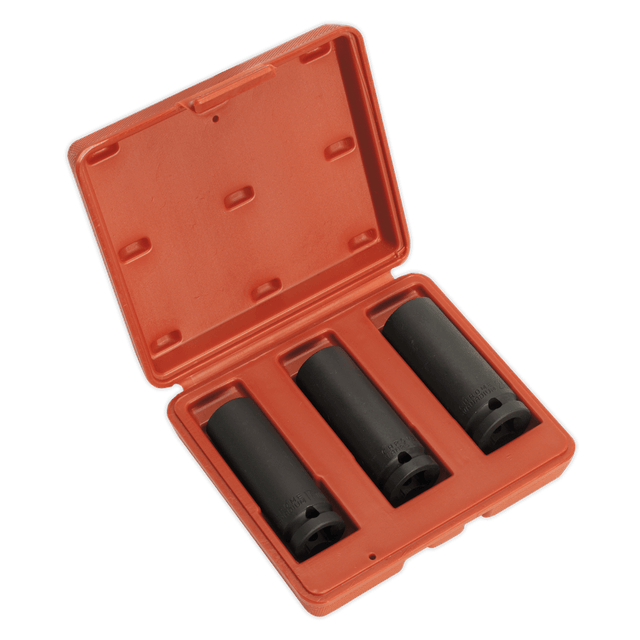 Sealey SX043 Deep Impact Socket Set 1/2"Sq Drive 3pc - SX043 - Sealey Tools UK - Trade Counter Direct