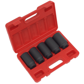Sealey SX050 Impact Hub Nut Socket Set 1/2"Sq Drive 5pc - SX050 - Sealey Tools UK - Trade Counter Direct