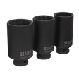 Sealey SX051 Impact Hub Nut Socket Set 1/2"Sq Drive 12-Point 3pc - SX051 - Sealey Tools UK - Trade Counter Direct