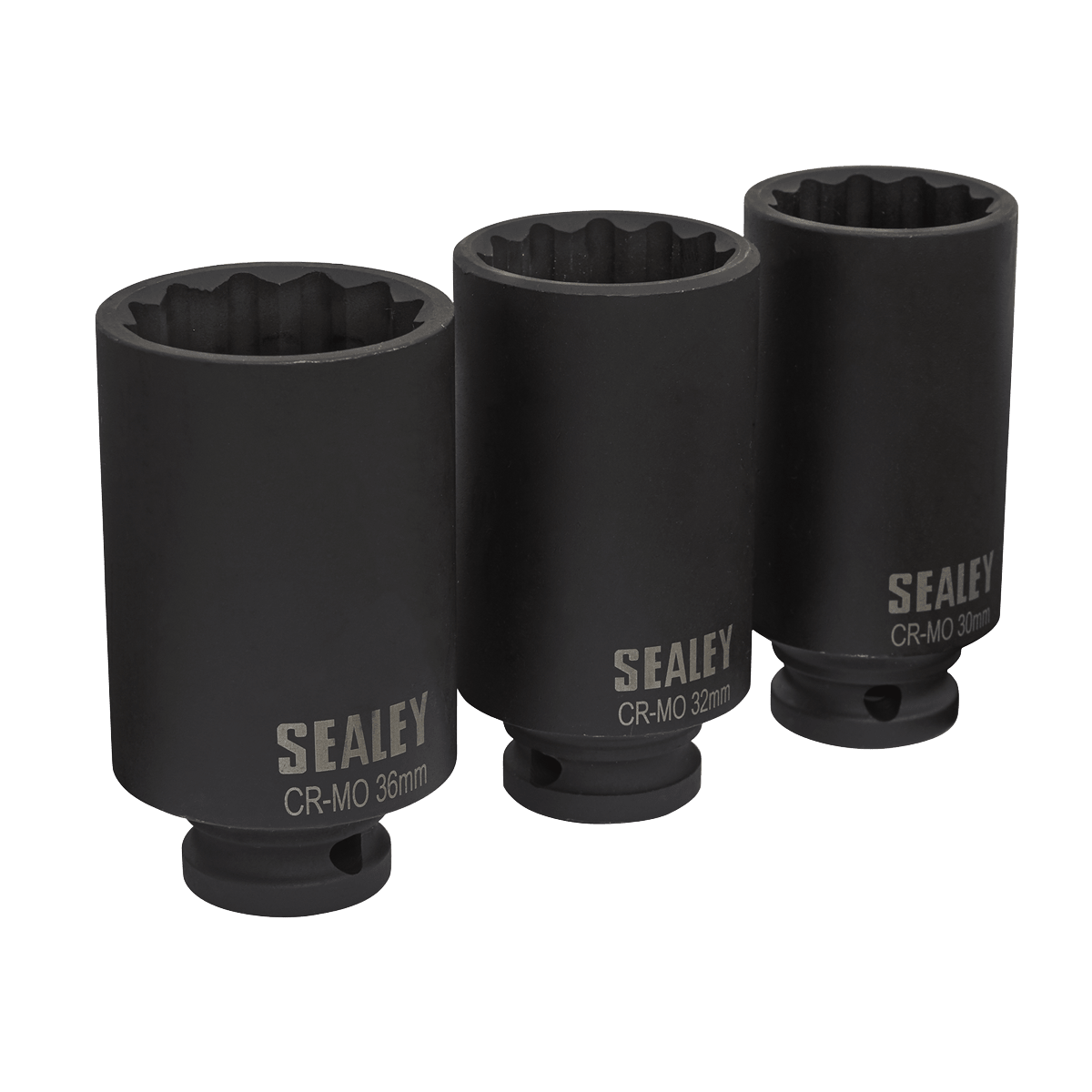 Sealey SX051 Impact Hub Nut Socket Set 1/2"Sq Drive 12-Point 3pc - SX051 - Sealey Tools UK - Trade Counter Direct