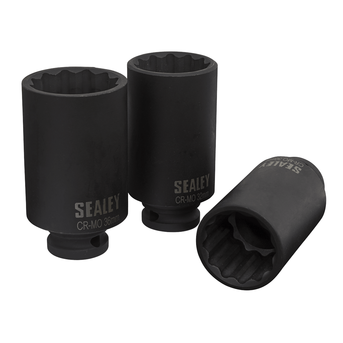 Sealey SX051 Impact Hub Nut Socket Set 1/2"Sq Drive 12-Point 3pc - SX051 - Sealey Tools UK - Trade Counter Direct