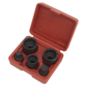 Sealey SX053 Impact Hub Socket & Socket Bit Set 1/2"Sq Drive 12-Point 5pc - SX053 - Sealey Tools UK - Trade Counter Direct