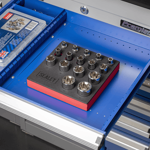 Sealey SX096 TRX-P* EPR Socket Set 1/4", 3/8" & 1/2"Sq Drive 16pc - SX096 - Sealey Tools UK - Trade Counter Direct