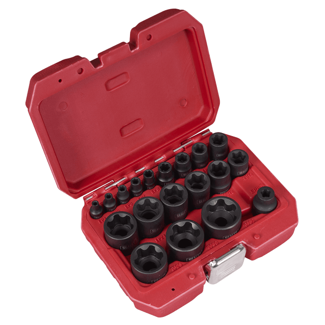 Sealey SX097 External TRX-P* Socket Set 19pc - SX097 - Sealey Tools UK - Trade Counter Direct