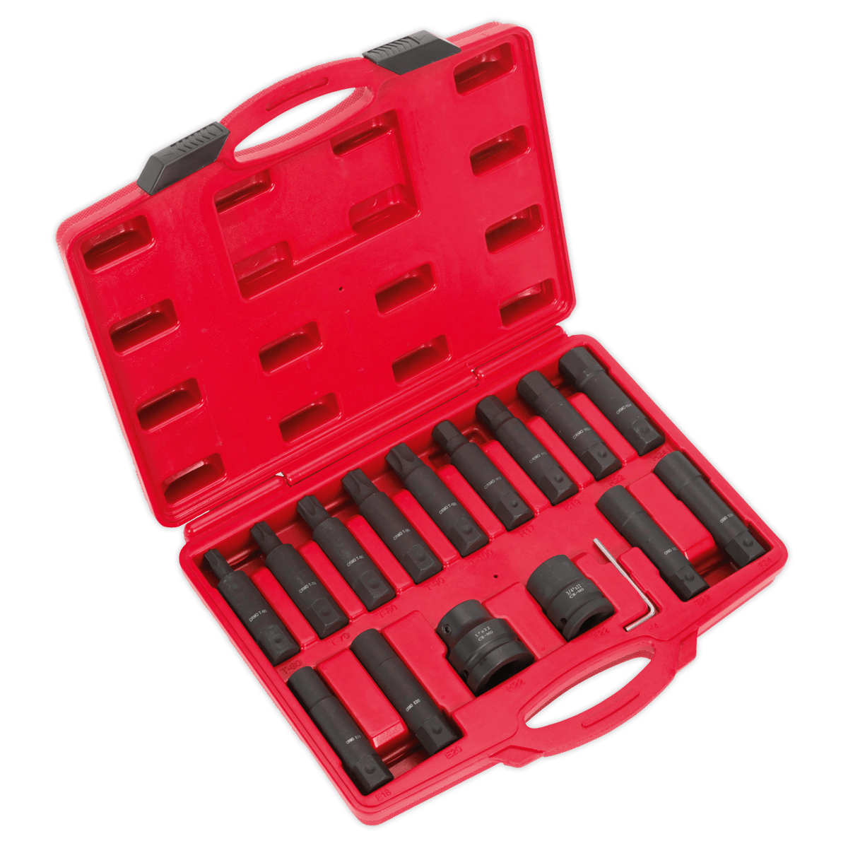 Sealey SX098 Impact Hex, TRX-Star* & TRX-Star* Female Socket Bit Set 3/4" & 1"Sq Drive 16pc - SX098 - Sealey Tools UK - Trade Counter Direct
