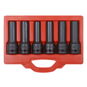 Sealey SX099 Impact & TRX-Star* Female Deep Socket Set 3/4"Sq Drive 12-Point 6pc - SX099 - Sealey Tools UK - Trade Counter Direct