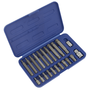 Sealey SX105 Ribe Bit Set 22pc 3/8" & 1/2"Sq Drive - SX105 - Sealey Tools UK - Trade Counter Direct