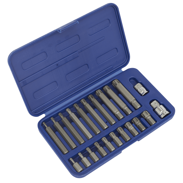 Sealey SX105 Ribe Bit Set 22pc 3/8" & 1/2"Sq Drive - SX105 - Sealey Tools UK - Trade Counter Direct