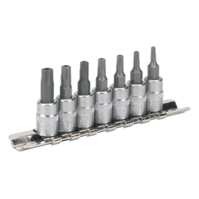 Sealey SX106 TRX - TS* Security Socket Bit Set 7pc 1/4"Sq Drive - SX106 - Sealey Tools UK - Trade Counter Direct