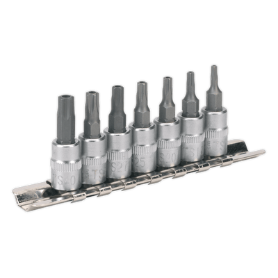 Sealey SX106 TRX - TS* Security Socket Bit Set 7pc 1/4"Sq Drive - SX106 - Sealey Tools UK - Trade Counter Direct