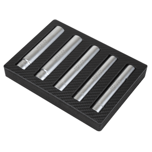 Sealey SX1519 Extra-Deep Socket Set 1/2”Sq Drive 5pc - SX1519 - Sealey Tools UK - Trade Counter Direct