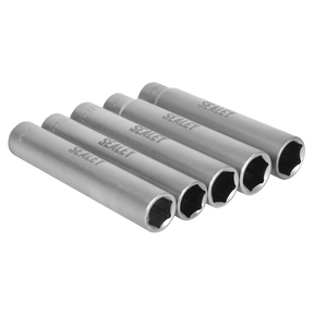 Sealey SX1519 Extra-Deep Socket Set 1/2”Sq Drive 5pc - SX1519 - Sealey Tools UK - Trade Counter Direct