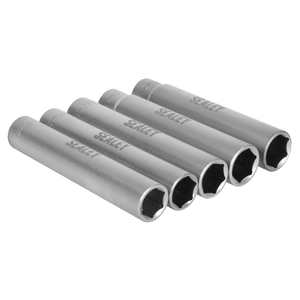 Sealey SX1519 Extra-Deep Socket Set 1/2”Sq Drive 5pc - SX1519 - Sealey Tools UK - Trade Counter Direct