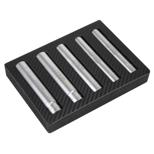 Sealey SX1519 Extra-Deep Socket Set 1/2”Sq Drive 5pc - SX1519 - Sealey Tools UK - Trade Counter Direct