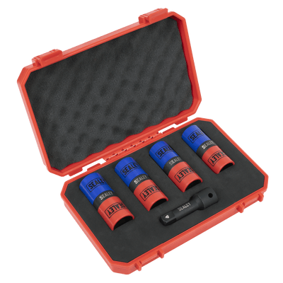 Sealey SX1820S Double Ended Alloy Wheel Impact Socket Set 1/2"Sq Drive 5pc - SX1820S - Sealey Tools UK - Trade Counter Direct