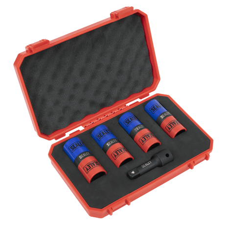Sealey SX1820S Double Ended Alloy Wheel Impact Socket Set 1/2"Sq Drive 5pc - SX1820S - Sealey Tools UK - Trade Counter Direct