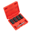 Sealey SX201 Locking Wheel Nut Removal Set 1/2"Sq Drive 5pc - SX201 - Sealey Tools UK - Trade Counter Direct