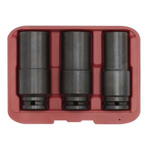 Sealey SX319 Deep-Weighted Impact Socket Set 1/2"Sq Drive 3pc - SX319 - Sealey Tools UK - Trade Counter Direct