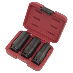 Sealey SX319 Deep-Weighted Impact Socket Set 1/2"Sq Drive 3pc - SX319 - Sealey Tools UK - Trade Counter Direct