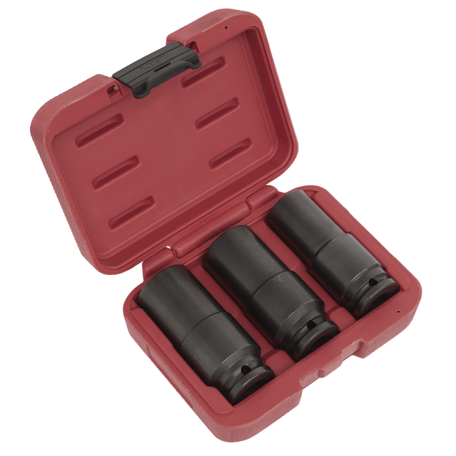 Sealey SX319 Deep-Weighted Impact Socket Set 1/2"Sq Drive 3pc - SX319 - Sealey Tools UK - Trade Counter Direct