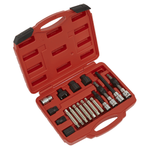 Sealey SX402 Alternator Freewheel Pulley Removal Set 18pc - SX402 - Sealey Tools UK - Trade Counter Direct
