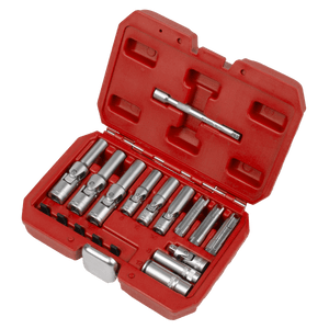 Sealey SX4031 Glow Plug Socket Set 18pc 1/4"Sq & 3/8"Sq Drive - SX4031 - Sealey Tools UK - Trade Counter Direct