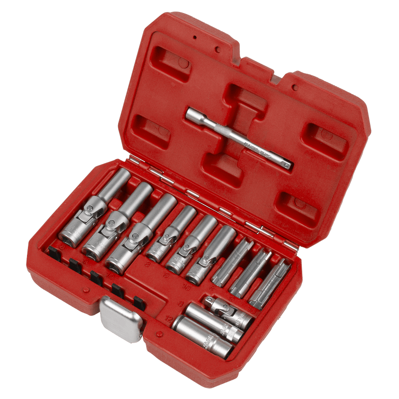 Sealey SX4031 Glow Plug Socket Set 18pc 1/4"Sq & 3/8"Sq Drive - SX4031 - Sealey Tools UK - Trade Counter Direct