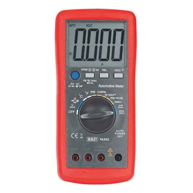 Sealey TA202 14-Function Digital Automotive Multimeter with Inductive Coupler - TA202 - Sealey Tools UK - Trade Counter Direct