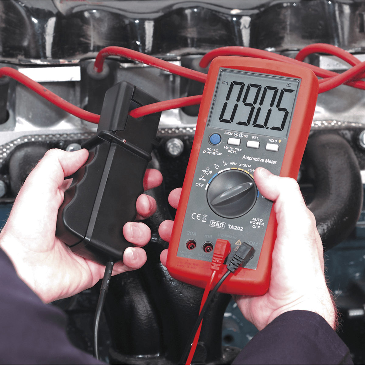 Sealey TA202 14-Function Digital Automotive Multimeter with Inductive Coupler - TA202 - Sealey Tools UK - Trade Counter Direct