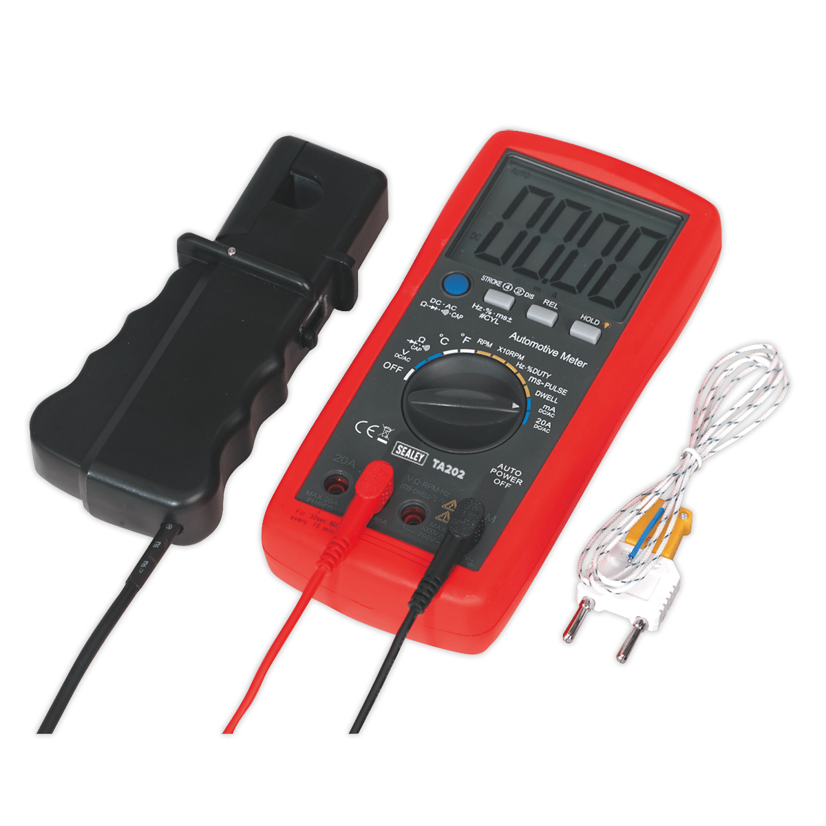 Sealey TA202 14-Function Digital Automotive Multimeter with Inductive Coupler - TA202 - Sealey Tools UK - Trade Counter Direct