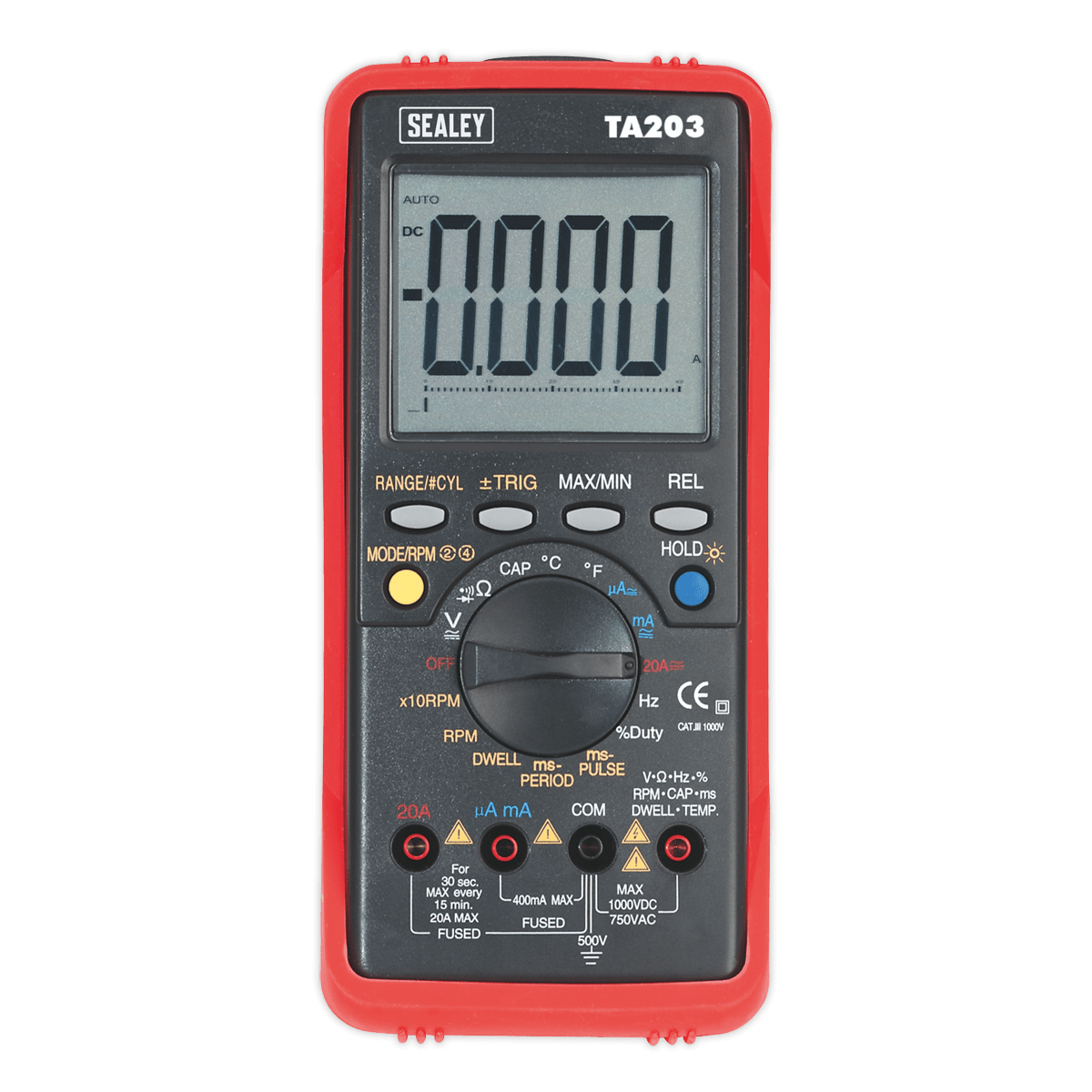 Sealey TA203 15-Function Digital Automotive Multimeter with Bar Graph/PC Link - TA203 - Sealey Tools UK - Trade Counter Direct