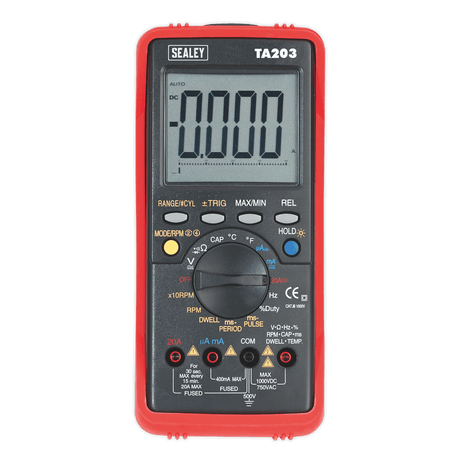 Sealey TA203 15-Function Digital Automotive Multimeter with Bar Graph/PC Link - TA203 - Sealey Tools UK - Trade Counter Direct