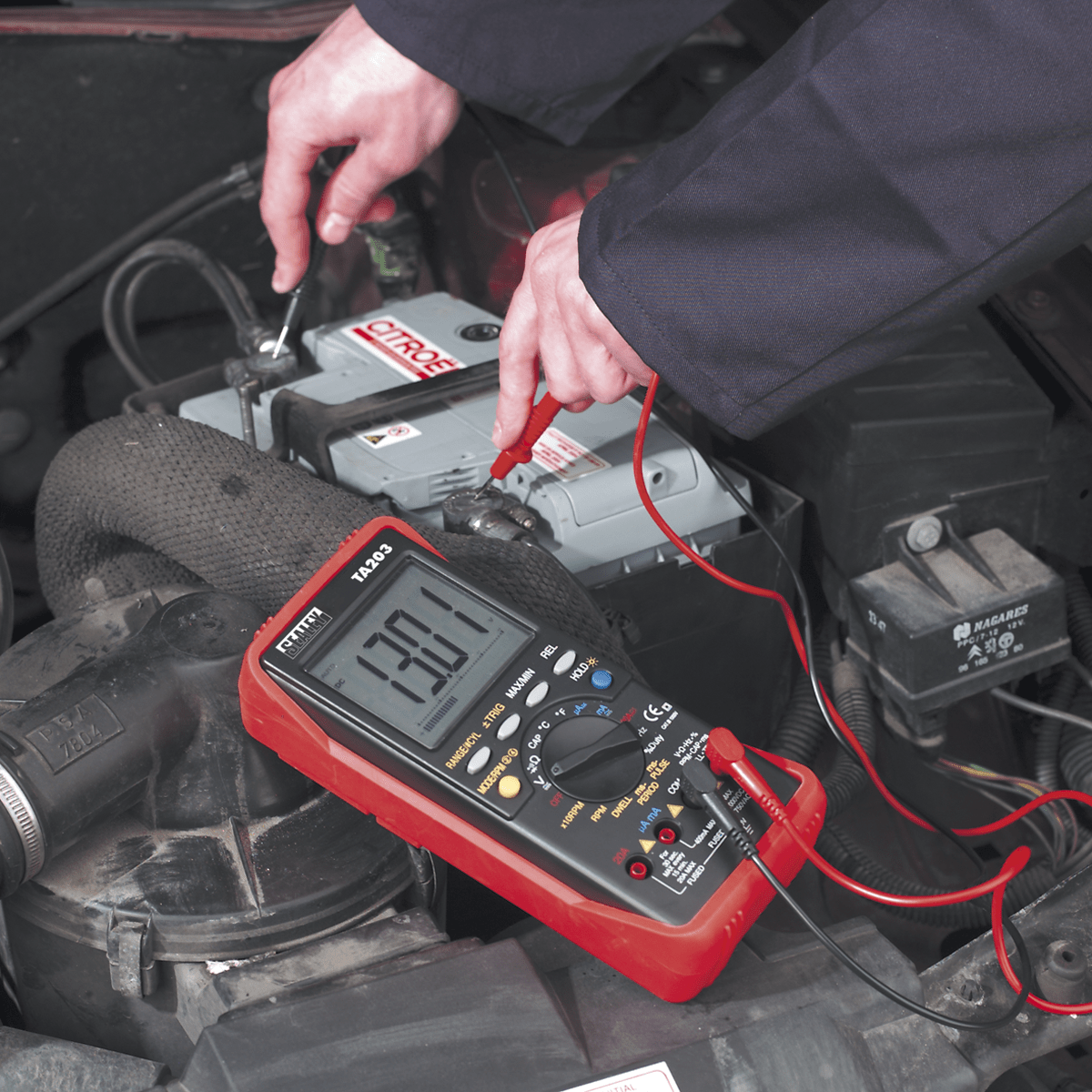 Sealey TA203 15-Function Digital Automotive Multimeter with Bar Graph/PC Link - TA203 - Sealey Tools UK - Trade Counter Direct