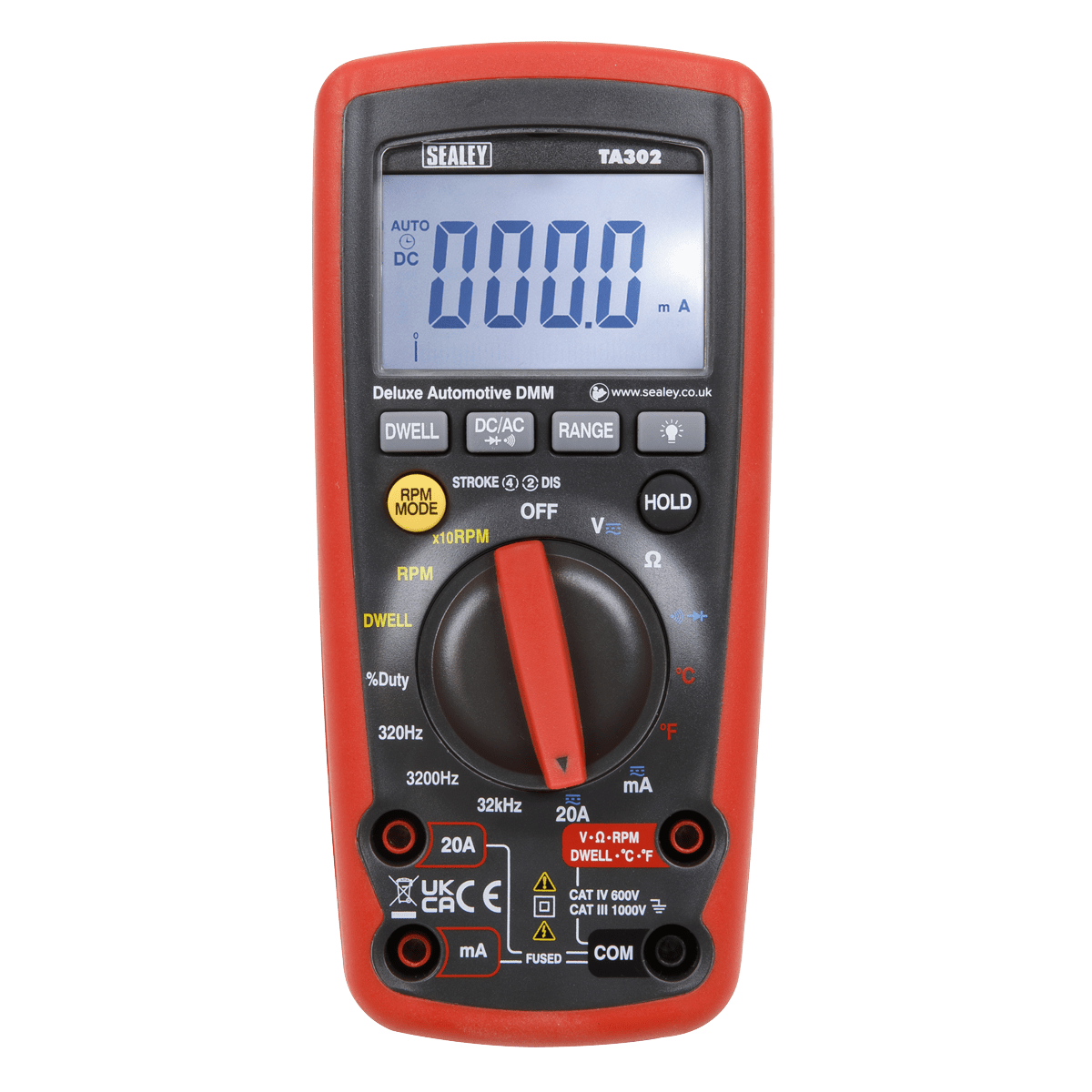 Sealey TA302 Digital Automotive Analyser 12 - Function with Inductive Coupler - TA302 - Sealey Tools UK - Trade Counter Direct