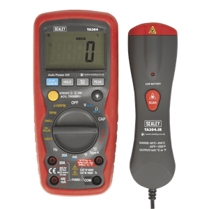Sealey TA304 15-Function Digital Automotive Multimeter with Inductive Coupler/Infrared Temperature Probe - TA304 - Sealey Tools UK - Trade Counter Direct
