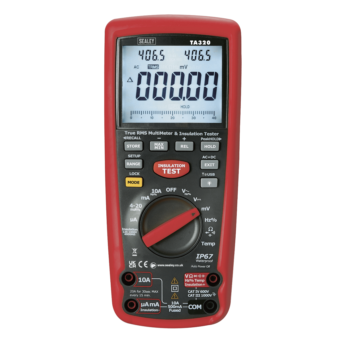 Sealey TA320 Digital Automotive Multimeter/Insulation Tester for Hybrid/Electric Vehicles - TA320 - Sealey Tools UK - Trade Counter Direct