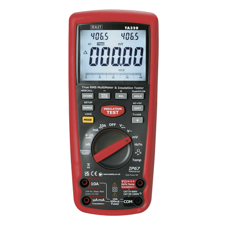 Sealey TA320 Digital Automotive Multimeter/Insulation Tester for Hybrid/Electric Vehicles - TA320 - Sealey Tools UK - Trade Counter Direct